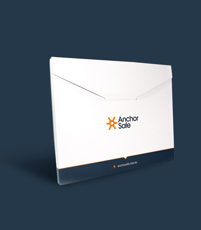 Anchor Safe Corrugated Box Front